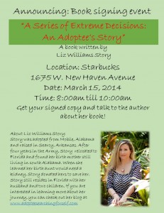 adoptee book signing flyer